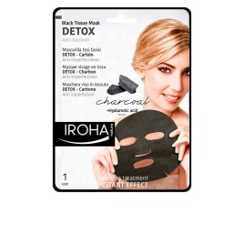 IROHA DETOX CHARCOAL BLACK tissue facial mask 1use IROHA DETOX CHARCOAL BLACK tissue facial mask 1use